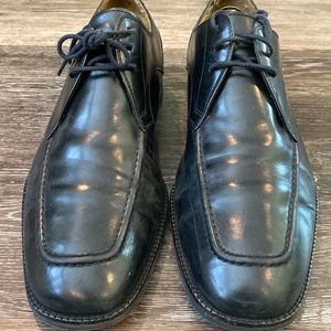 Men's Cole Haan Black Leather Square Toe Oxford Dress Shoes - Size 11
